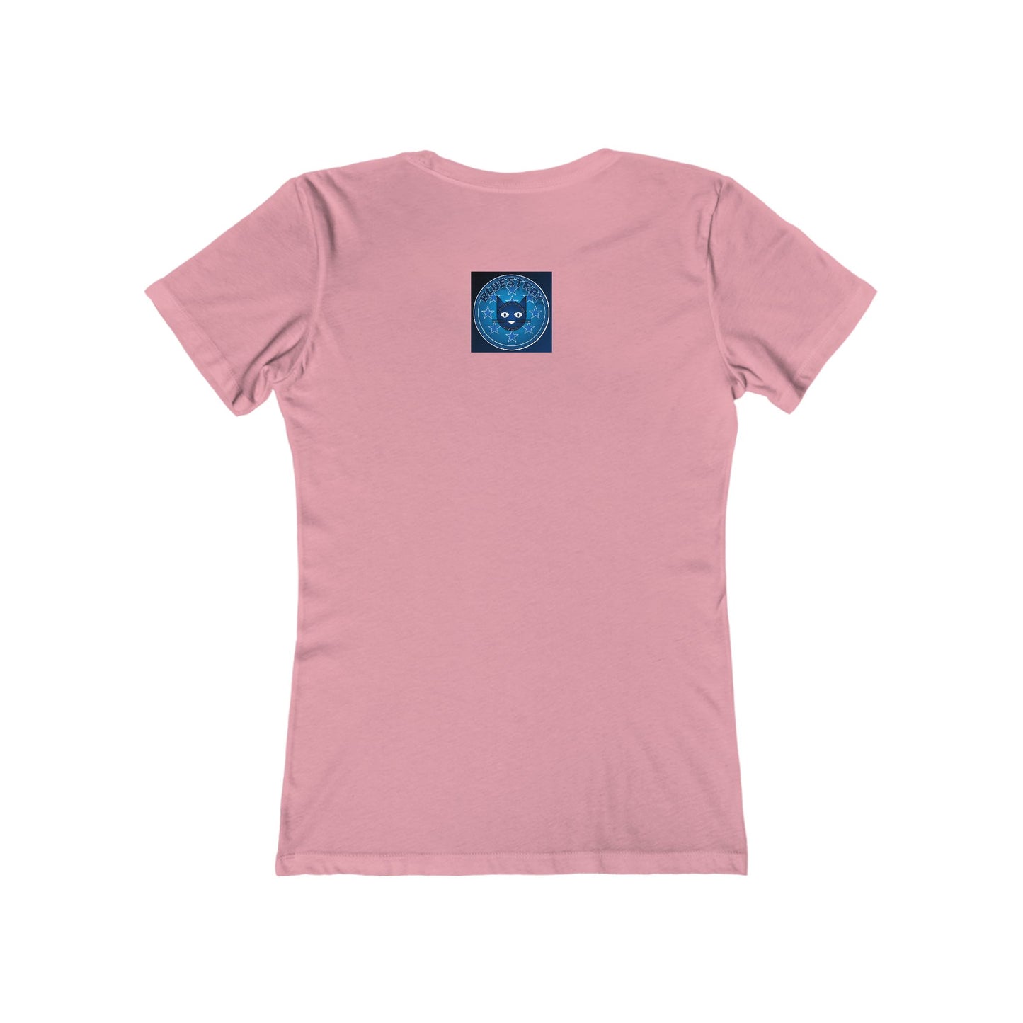 Women’s Boyfriend Tee — Bluestray Crescent Cat Graphic T-Shirt