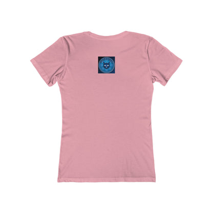 Women’s Boyfriend Tee — Bluestray Crescent Cat Graphic T-Shirt