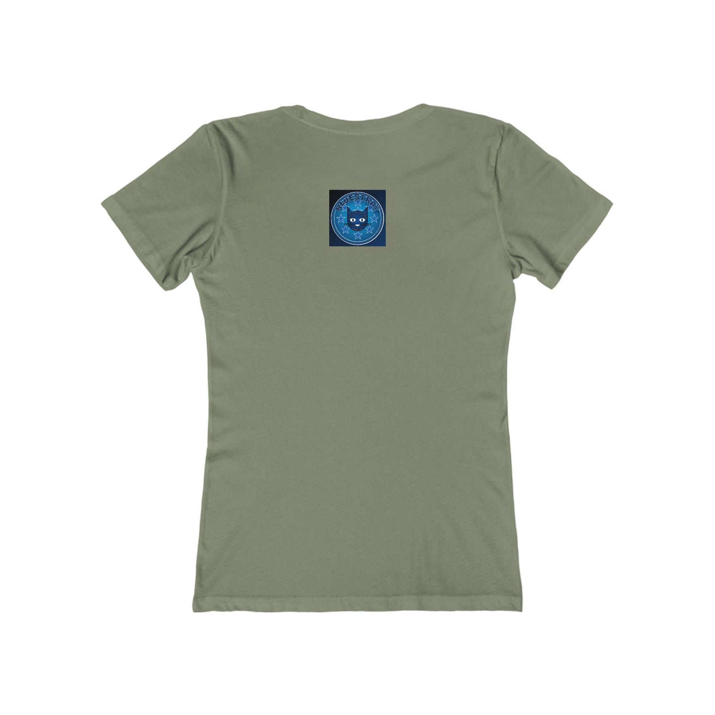 Women’s Boyfriend Tee — Bluestray Crescent Cat Graphic T-Shirt