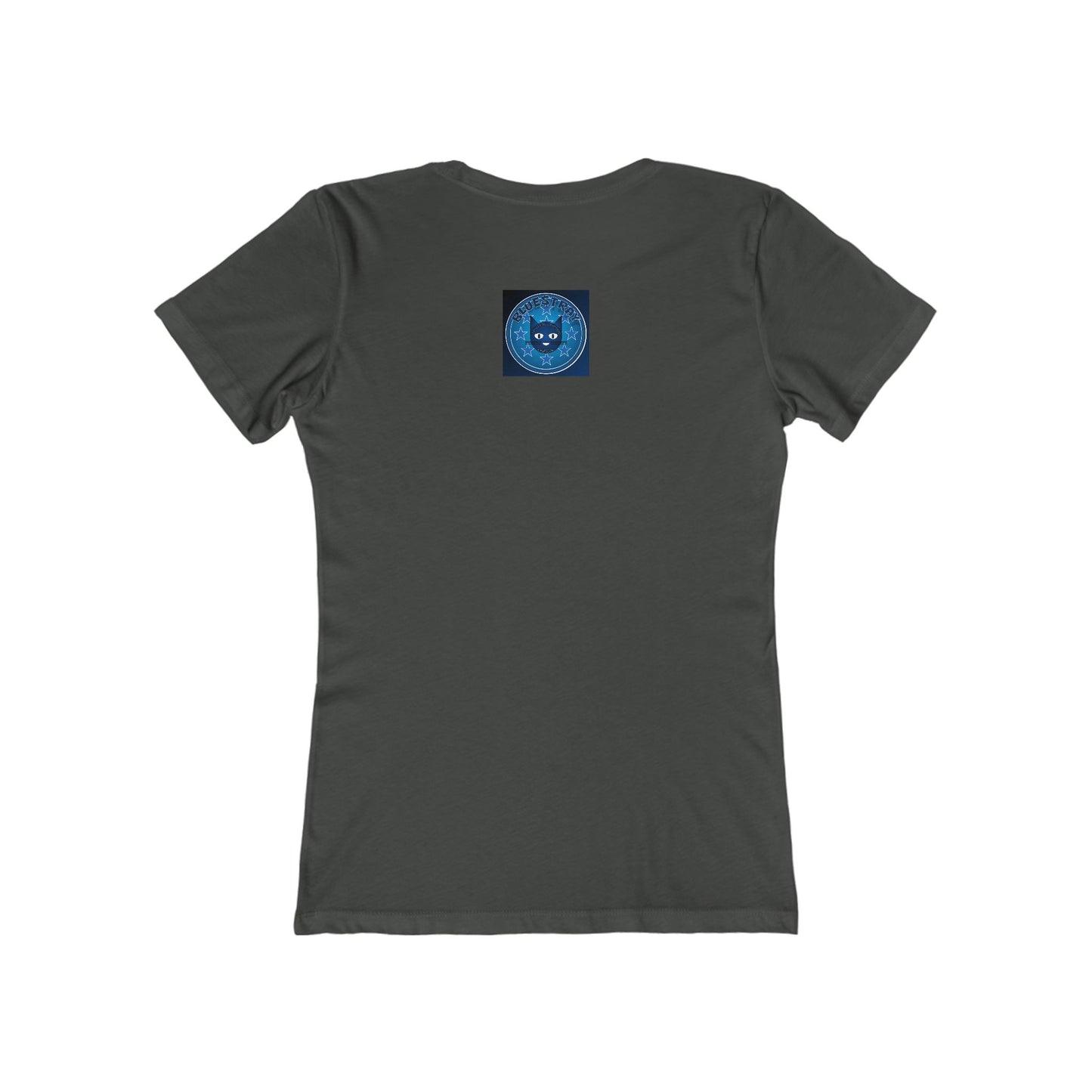 Women’s Boyfriend Tee — Bluestray Crescent Cat Graphic T-Shirt