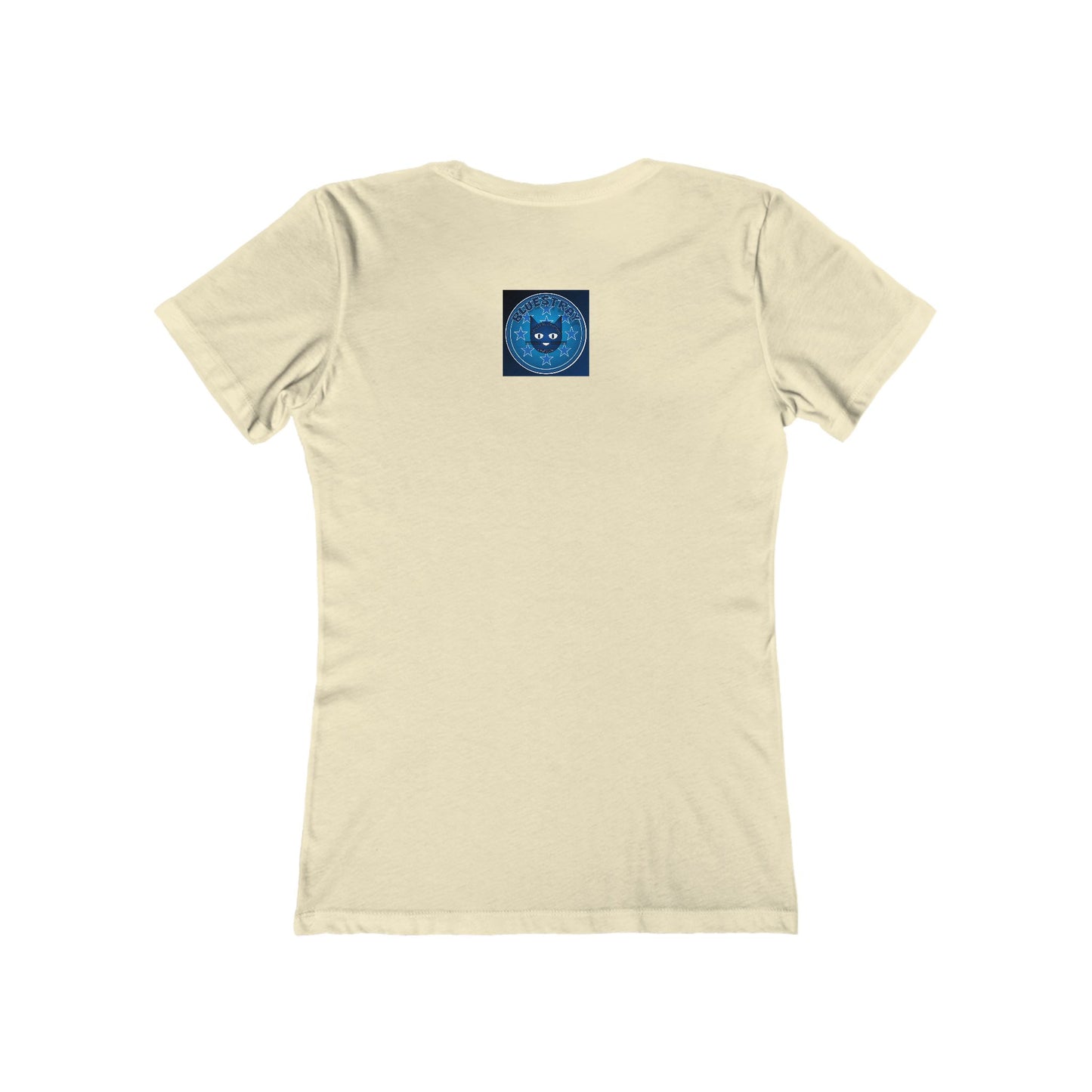 Women’s Boyfriend Tee — Bluestray Crescent Cat Graphic T-Shirt