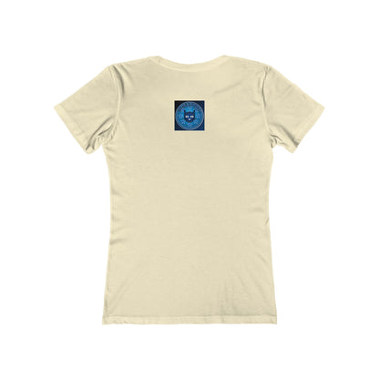 Women’s Boyfriend Tee — Bluestray Crescent Cat Graphic T-Shirt