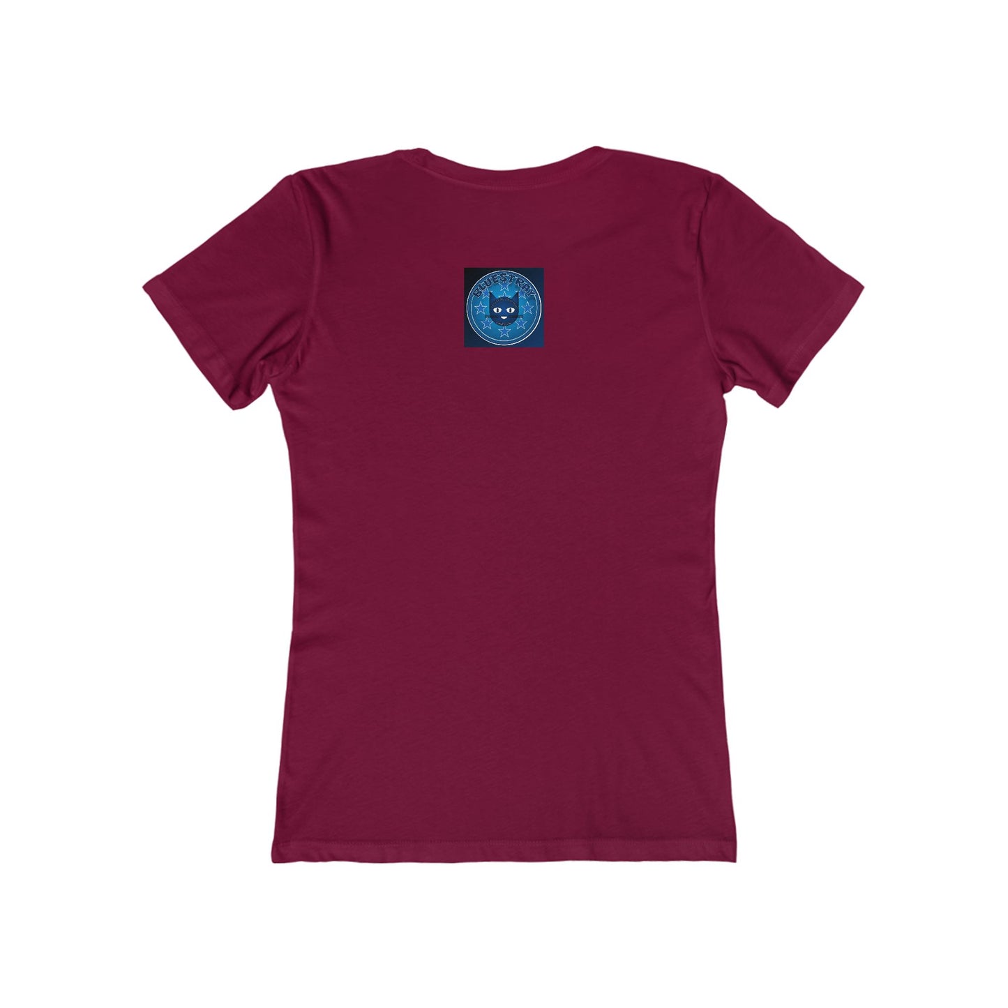 Women’s Boyfriend Tee — Bluestray Crescent Cat Graphic T-Shirt