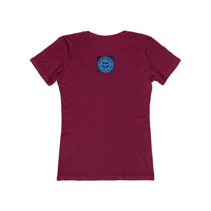 Women’s Boyfriend Tee — Bluestray Crescent Cat Graphic T-Shirt