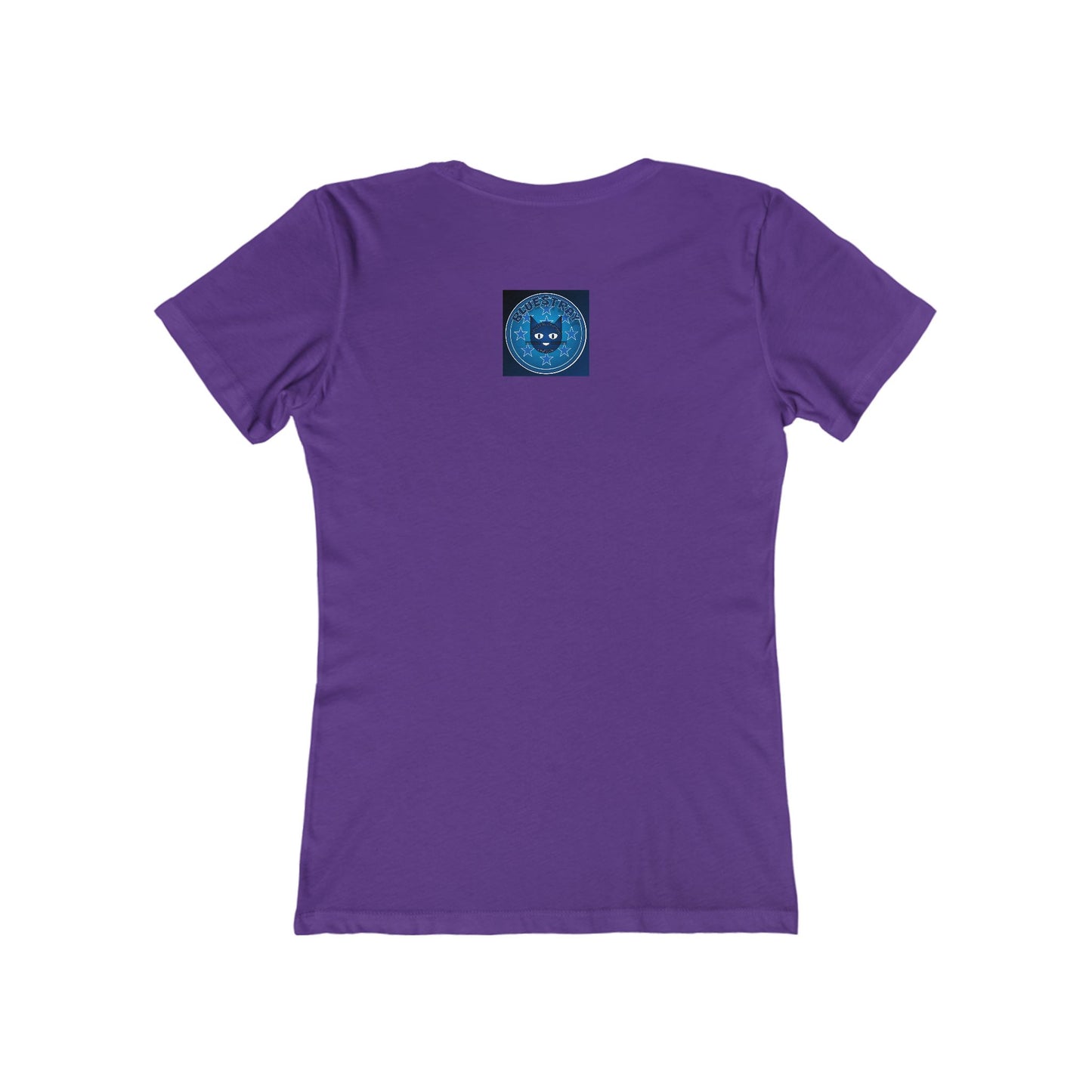 Women’s Boyfriend Tee — Bluestray Crescent Cat Graphic T-Shirt