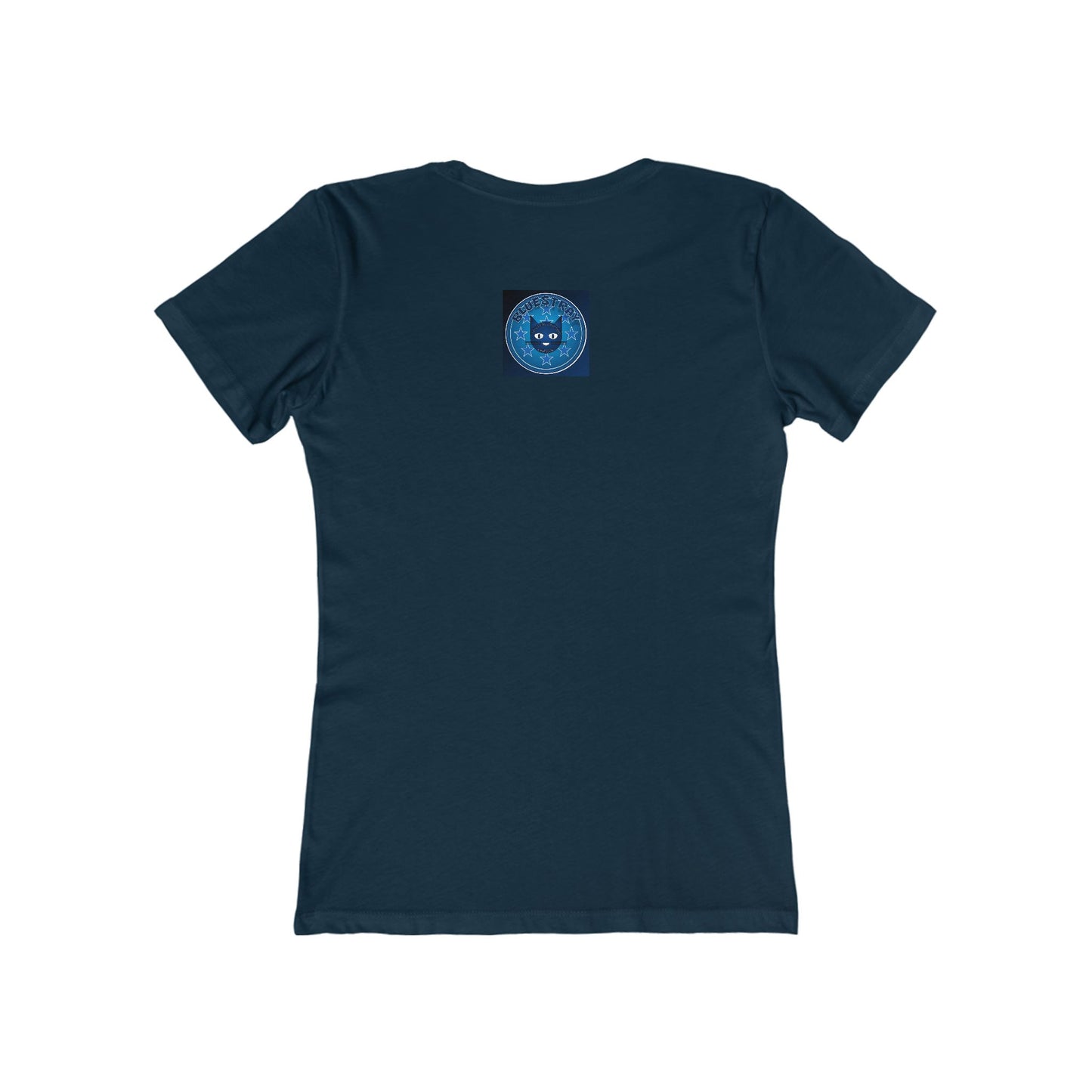 Women’s Boyfriend Tee — Bluestray Crescent Cat Graphic T-Shirt