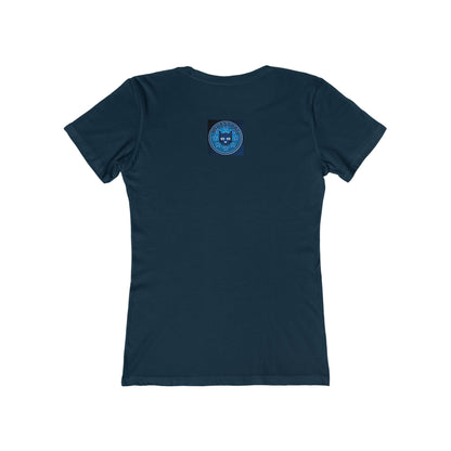 Women’s Boyfriend Tee — Bluestray Crescent Cat Graphic T-Shirt