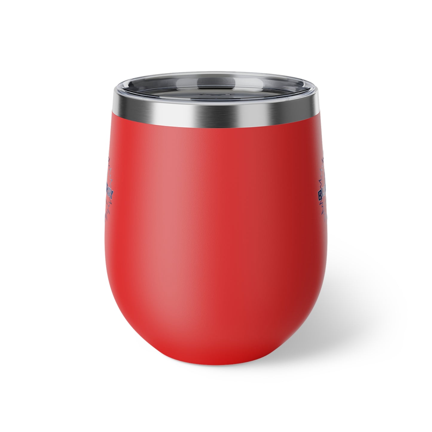 12oz Insulated Copper Tumbler — Vacuum Wine Cup with Leak-Resistant Lid (Bluestray Logo)