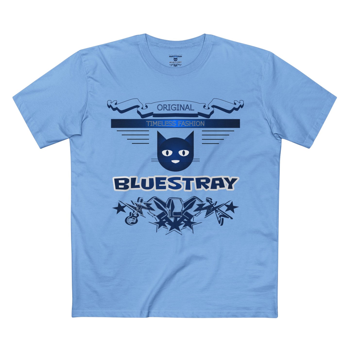 Bluestray Graphic Tee — Retro Cat Logo T-Shirt
