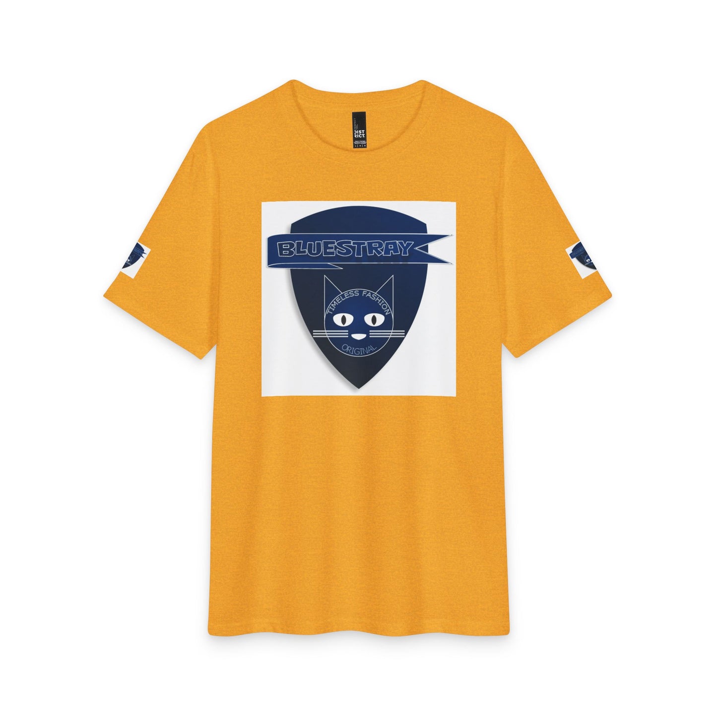 Bluestray Cat Shield T-Shirt — Retro Navy Crest Tee