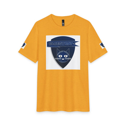 Bluestray Cat Shield T-Shirt — Retro Navy Crest Tee