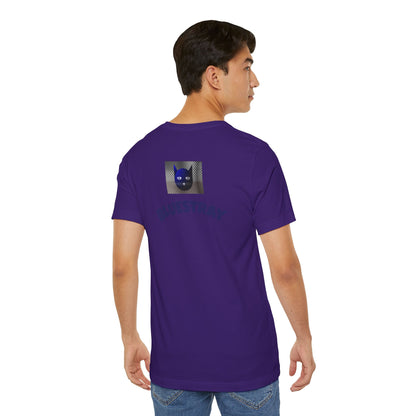 Bluestray Cat Graphic T-Shirt — Retro Blue Cat Logo Tee
