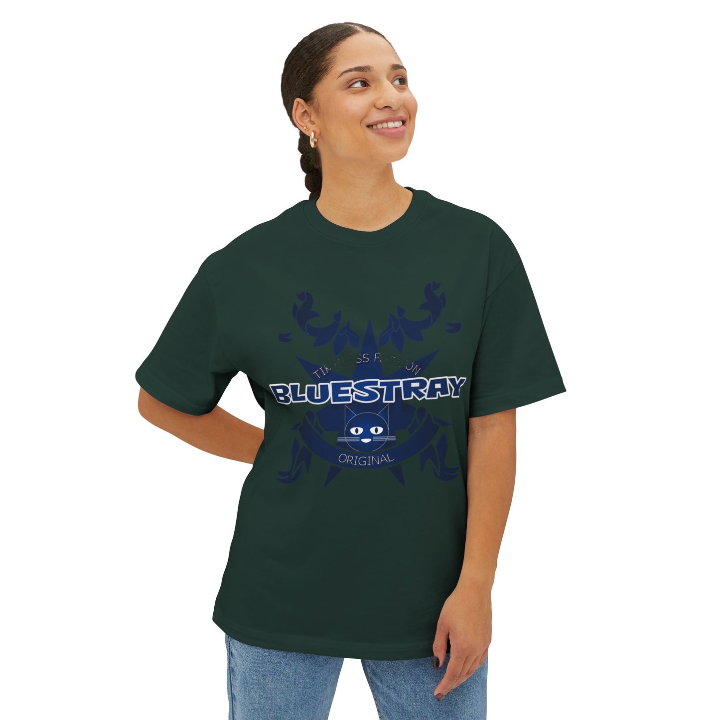 Bluestray Crab Graphic Tee — Oversized Boxy T‑Shirt