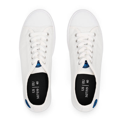 White Women's Low Top Bluestray Sneakers — Classic Casual Canvas Shoes