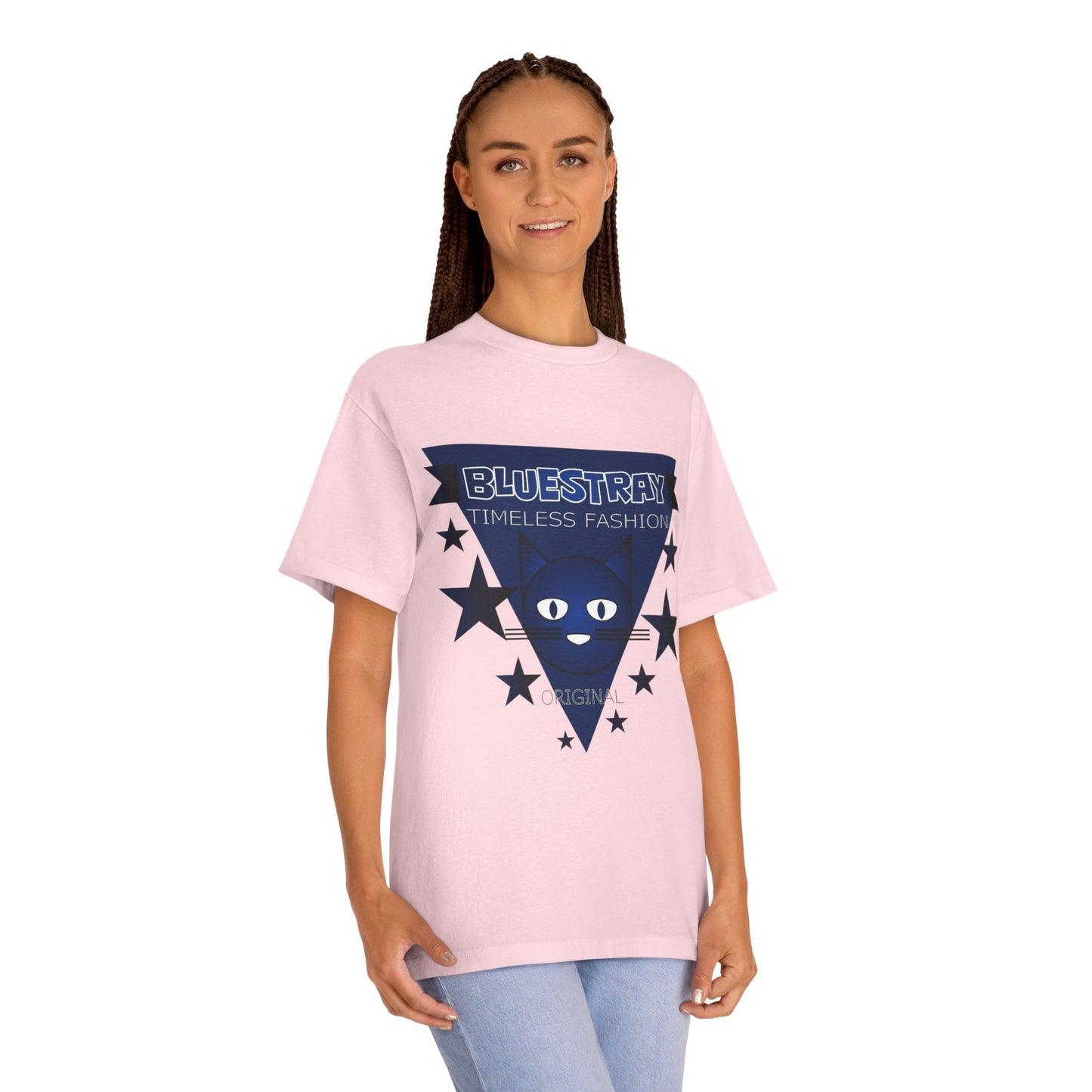 Bluestray Timeless Fashion Tee — Vintage Cat Triangle Logo T‑Shirt