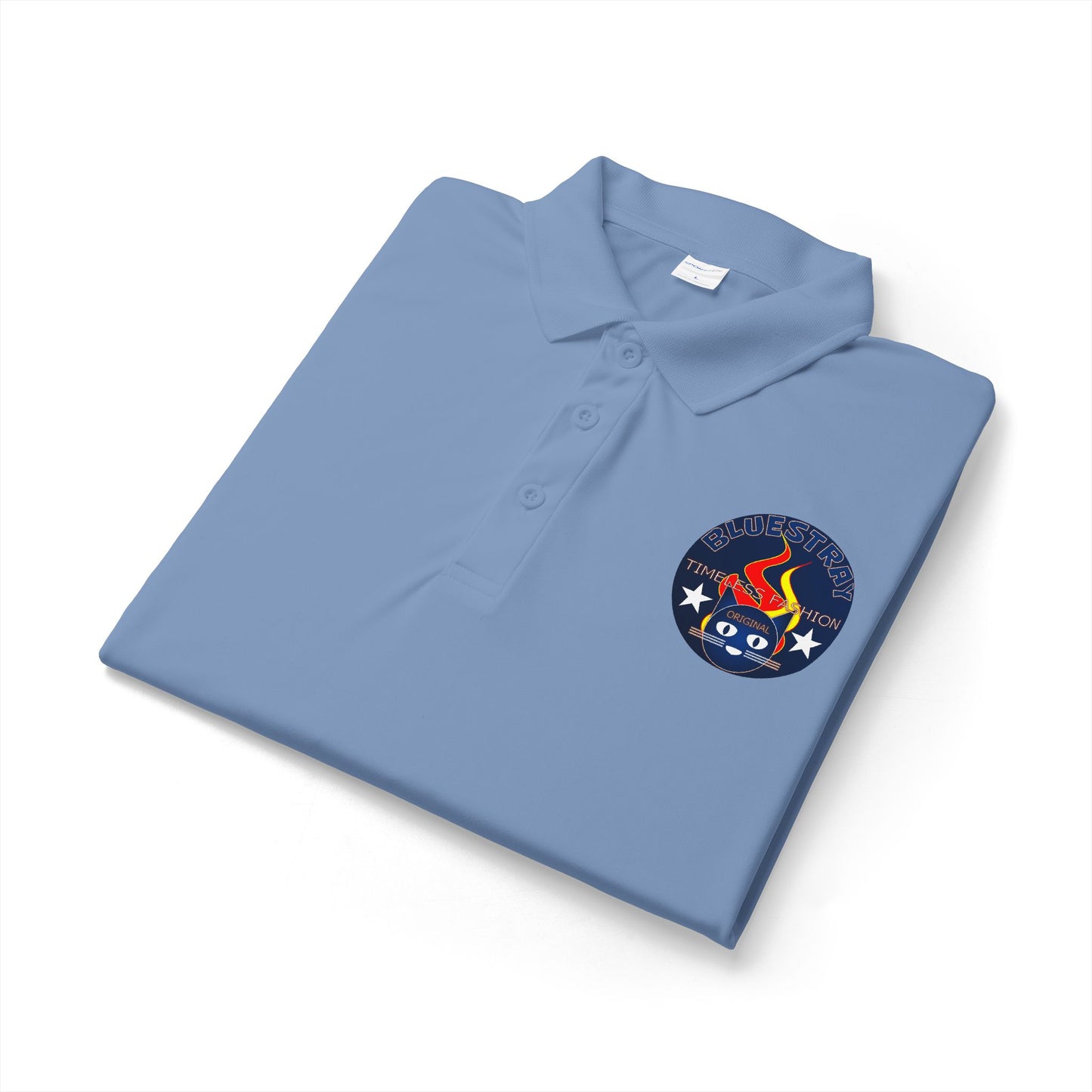 Embroidered Firefighter Patch Polo — Men’s Bluestray Performance Work Shirt