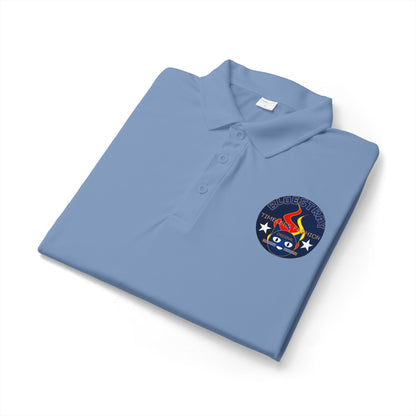 Embroidered Firefighter Patch Polo — Men’s Bluestray Performance Work Shirt