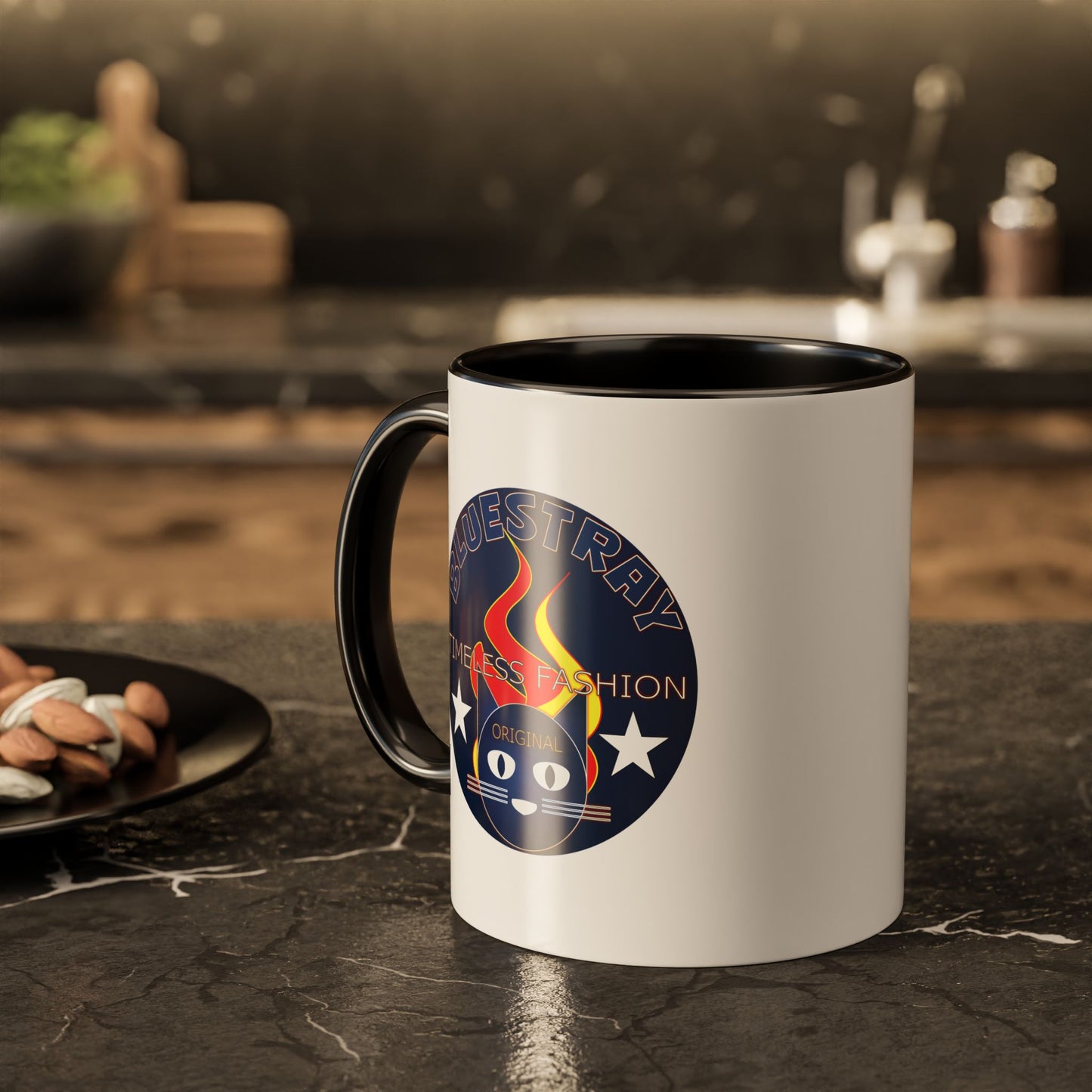 Bluestray Cat Logo Mug — Colorful 11oz/15oz Ceramic Coffee Cup