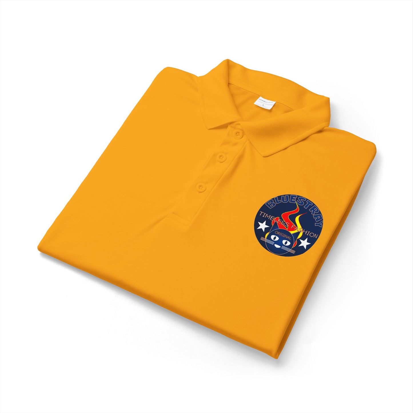 Embroidered Firefighter Patch Polo — Men’s Bluestray Performance Work Shirt