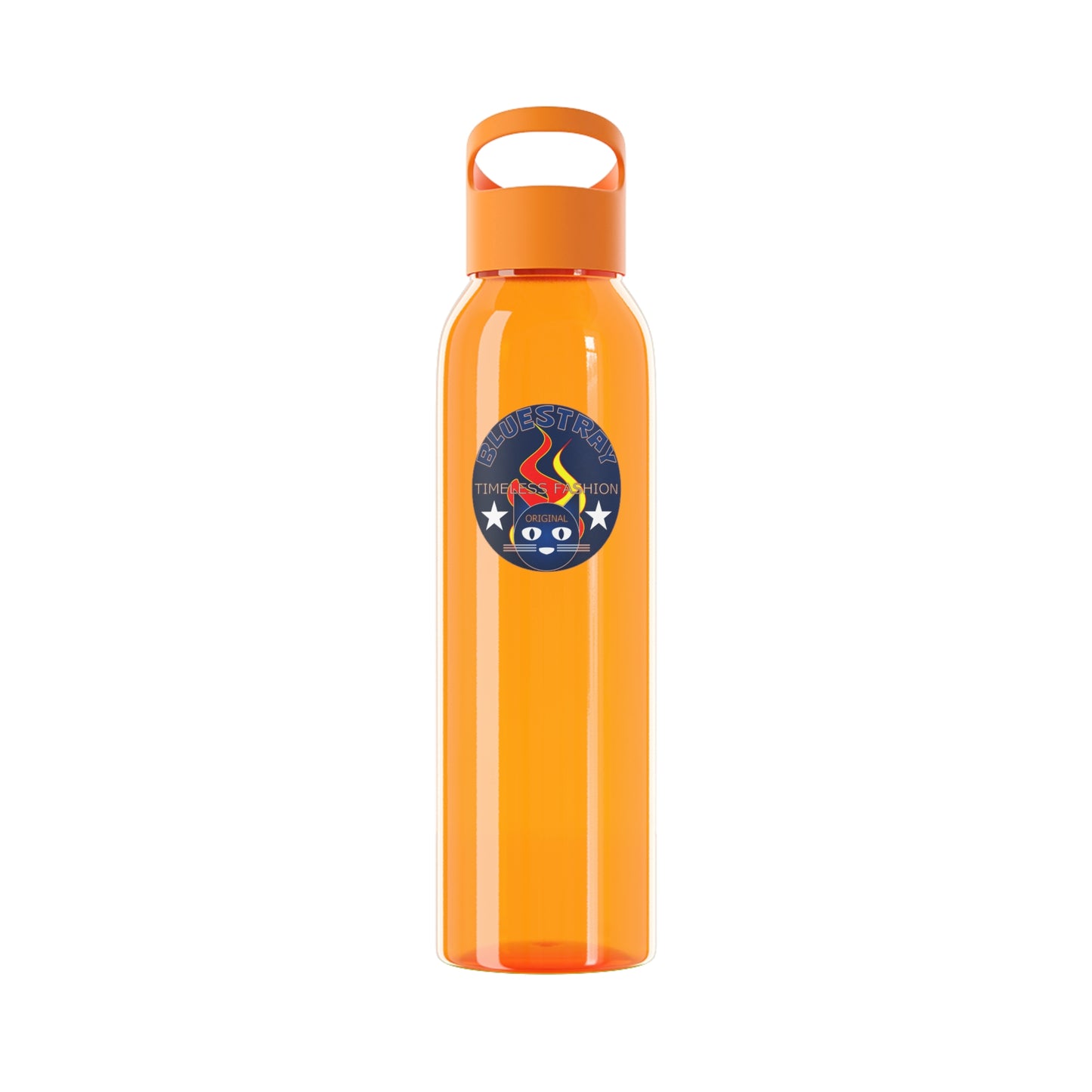 Sky Water Bottle — Clear Reusable Bottle with Nautical Bluestray Logo