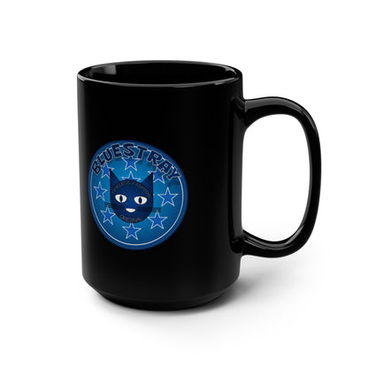 Bluestray Cat Emblem Mug — 15oz Black Ceramic Coffee Cup