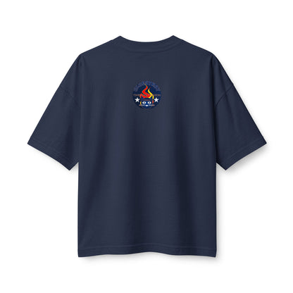 Bluestray Flame Mascot T-Shirt — Retro Campfire Logo Tee