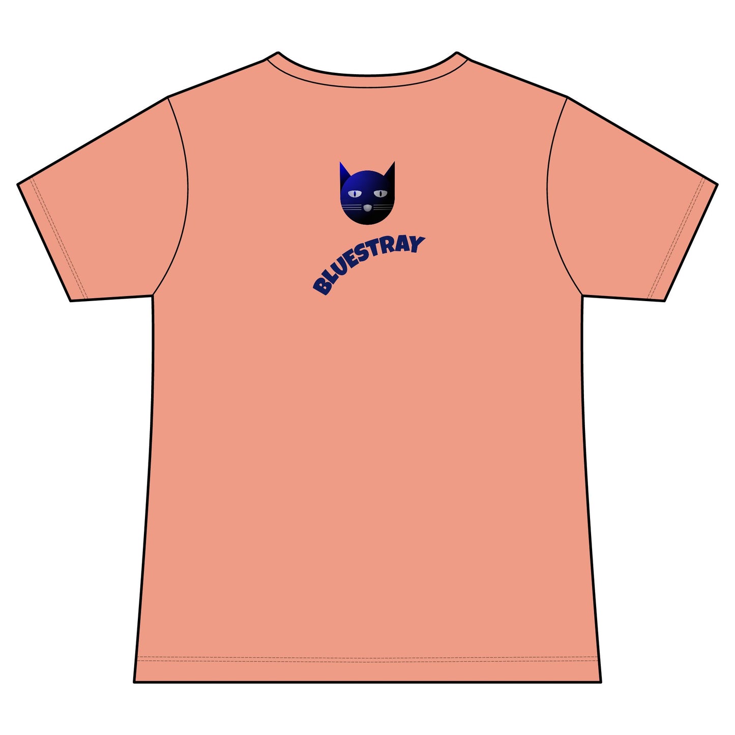 Bluestray Cat V-Neck Tee — Women's Graphic Cat Shirt