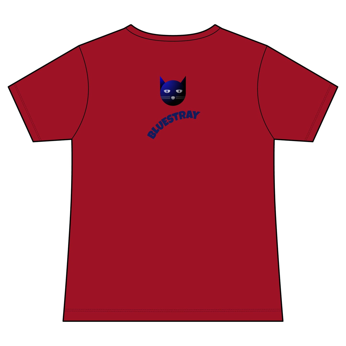 Bluestray Cat V-Neck Tee — Women's Graphic Cat Shirt