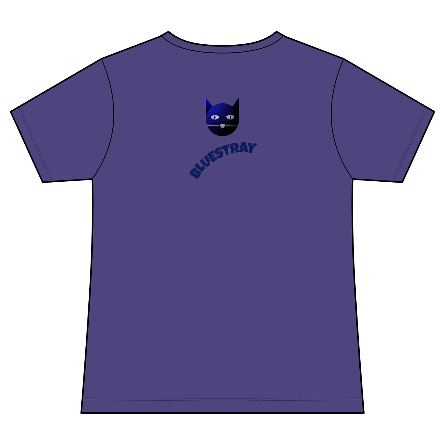 Bluestray Cat V-Neck Tee — Women's Graphic Cat Shirt