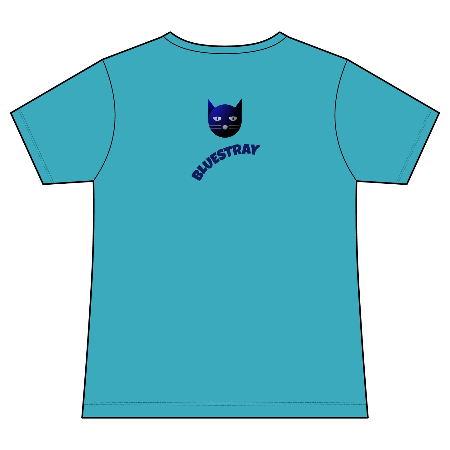 Bluestray Cat V-Neck Tee — Women's Graphic Cat Shirt