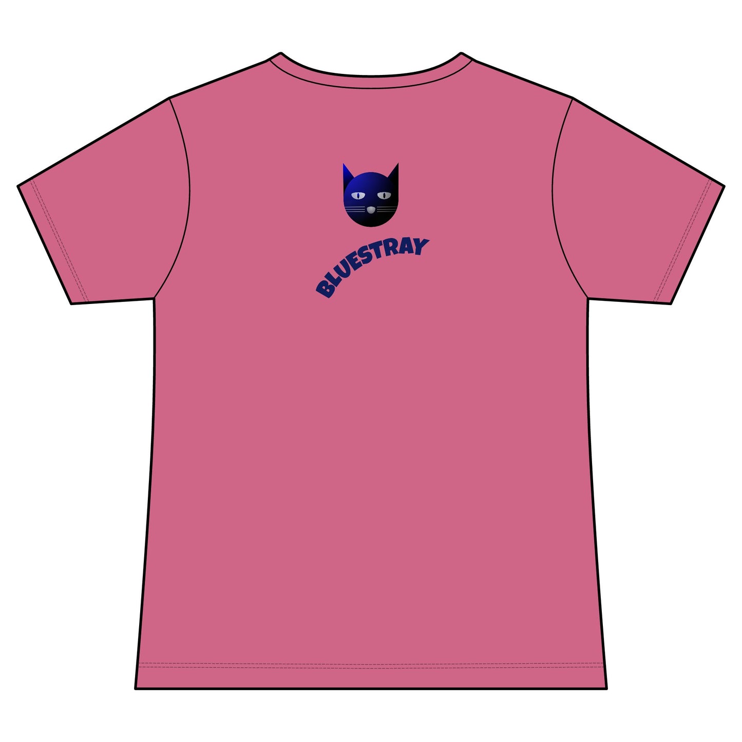 Bluestray Cat V-Neck Tee — Women's Graphic Cat Shirt