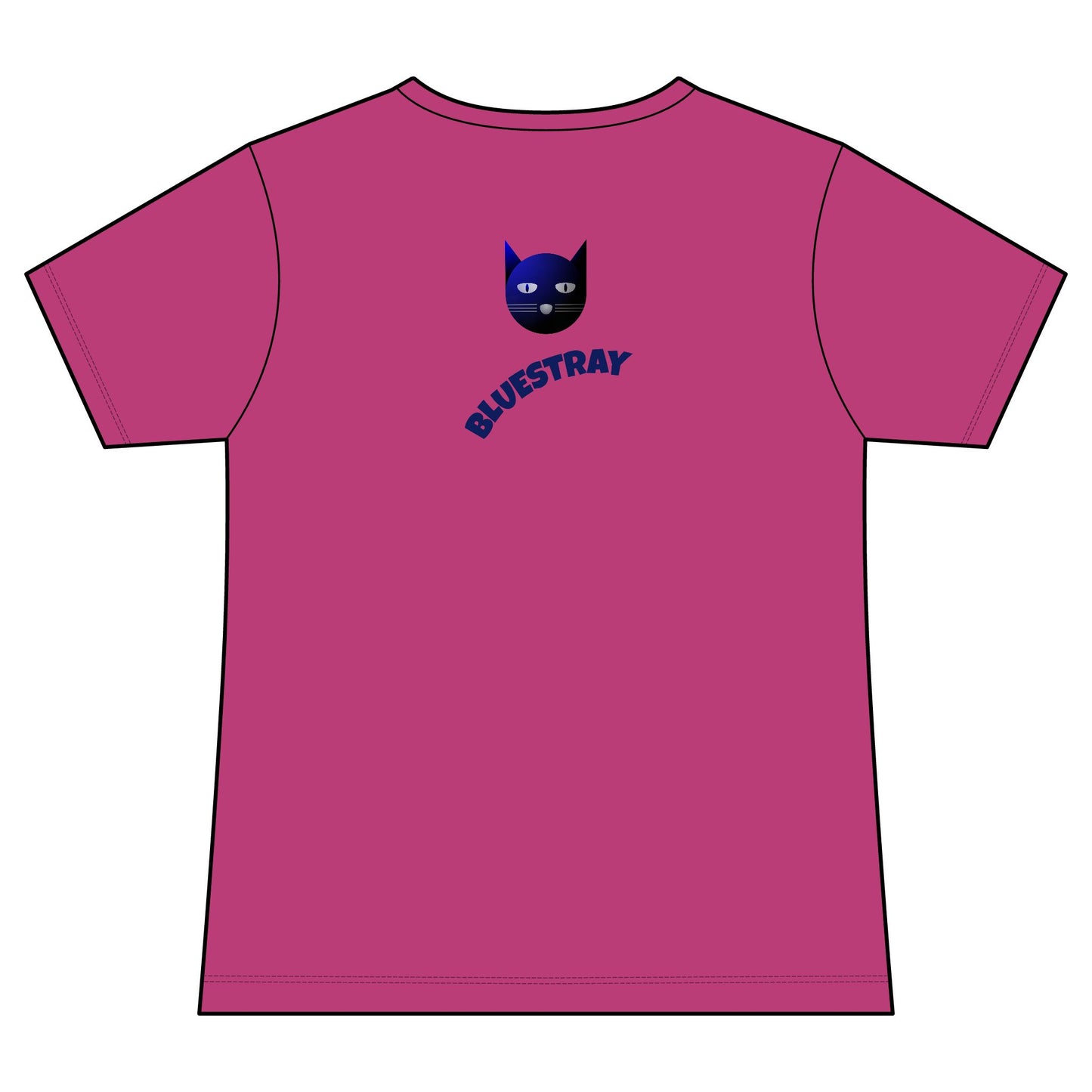 Bluestray Cat V-Neck Tee — Women's Graphic Cat Shirt
