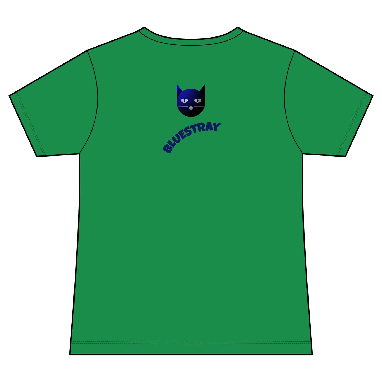 Bluestray Cat V-Neck Tee — Women's Graphic Cat Shirt