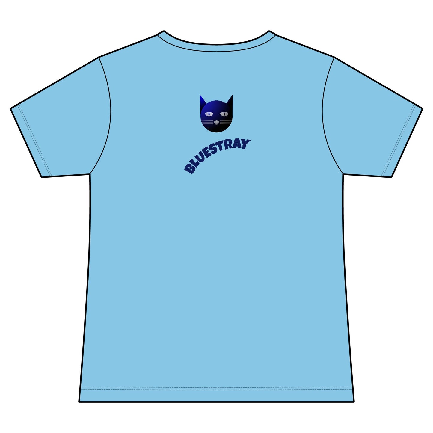 Bluestray Cat V-Neck Tee — Women's Graphic Cat Shirt