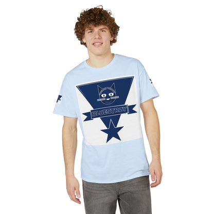 Bluestray Cat Graphic T-Shirt — Retro Star Logo Tee