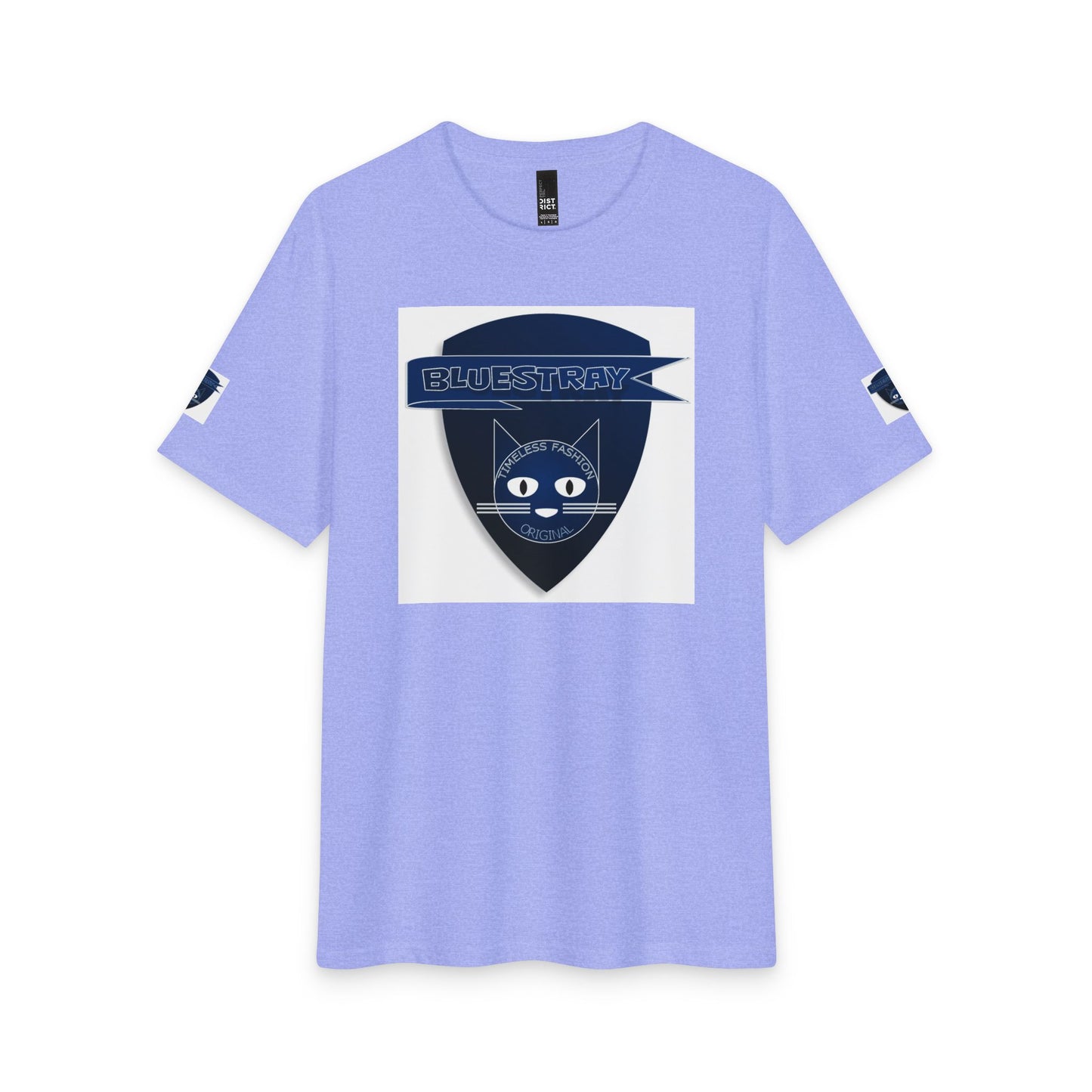 Bluestray Cat Shield T-Shirt — Retro Navy Crest Tee