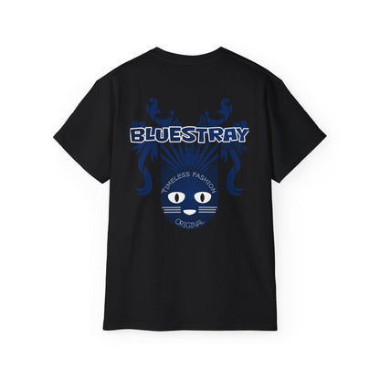 Bluestray Cat Graphic Tee — Retro Nautical Cat Design