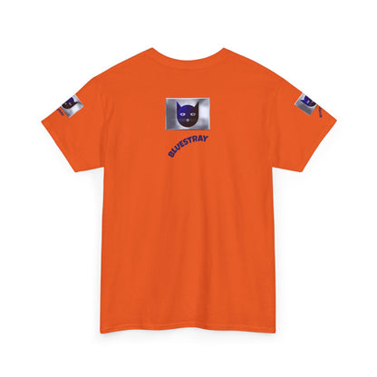 Bluestray Cat Graphic Tee — Retro Blue Cat Design