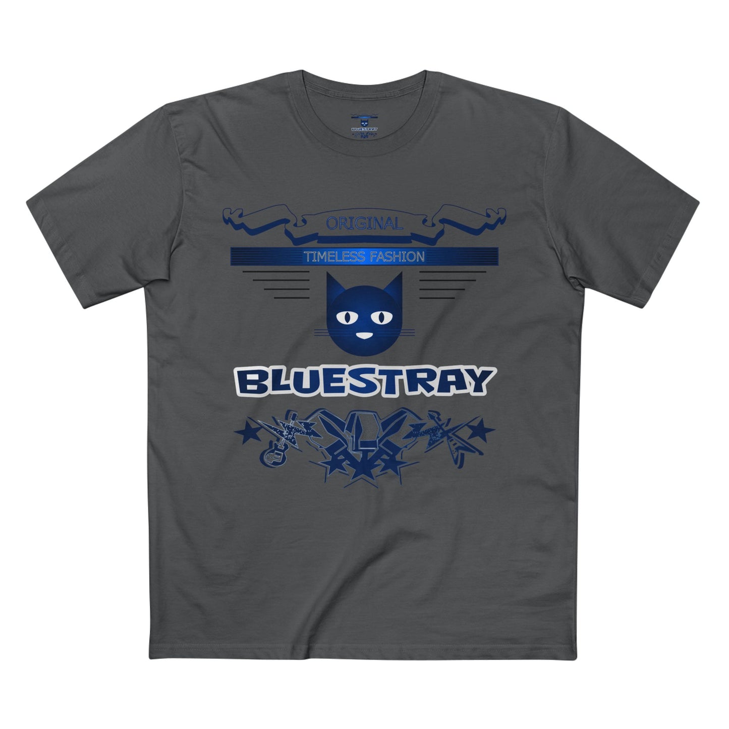Bluestray Graphic Tee — Retro Cat Logo T-Shirt