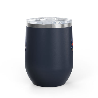 12oz Wine Tumbler — Fire & Flag Bluestray Logo Stainless Insulated Wine Cup many Colors