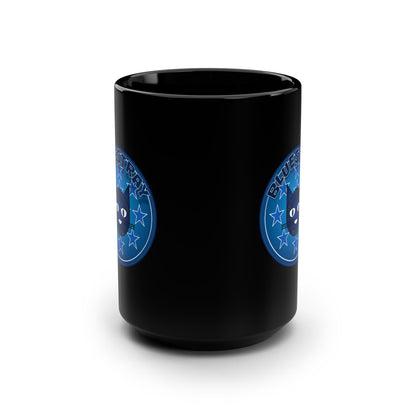 Bluestray Cat Emblem Mug — 15oz Black Ceramic Coffee Cup