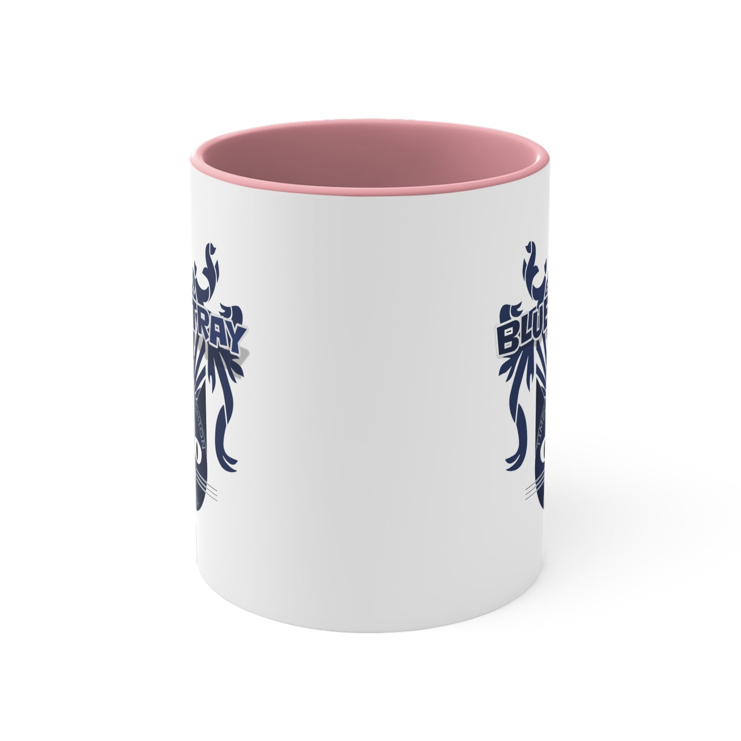 Bluestray Cat Accent Mug — Retro Cat Crest Coffee Cup (11oz)