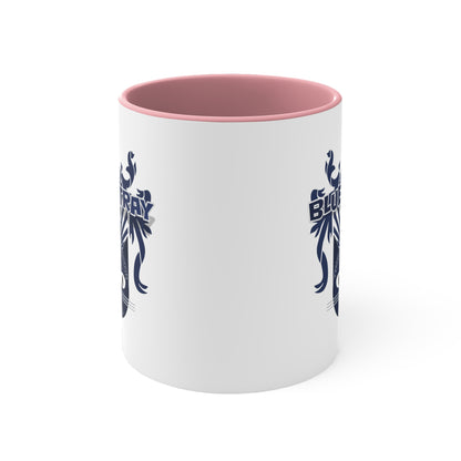Bluestray Cat Accent Mug — Retro Cat Crest Coffee Cup (11oz)