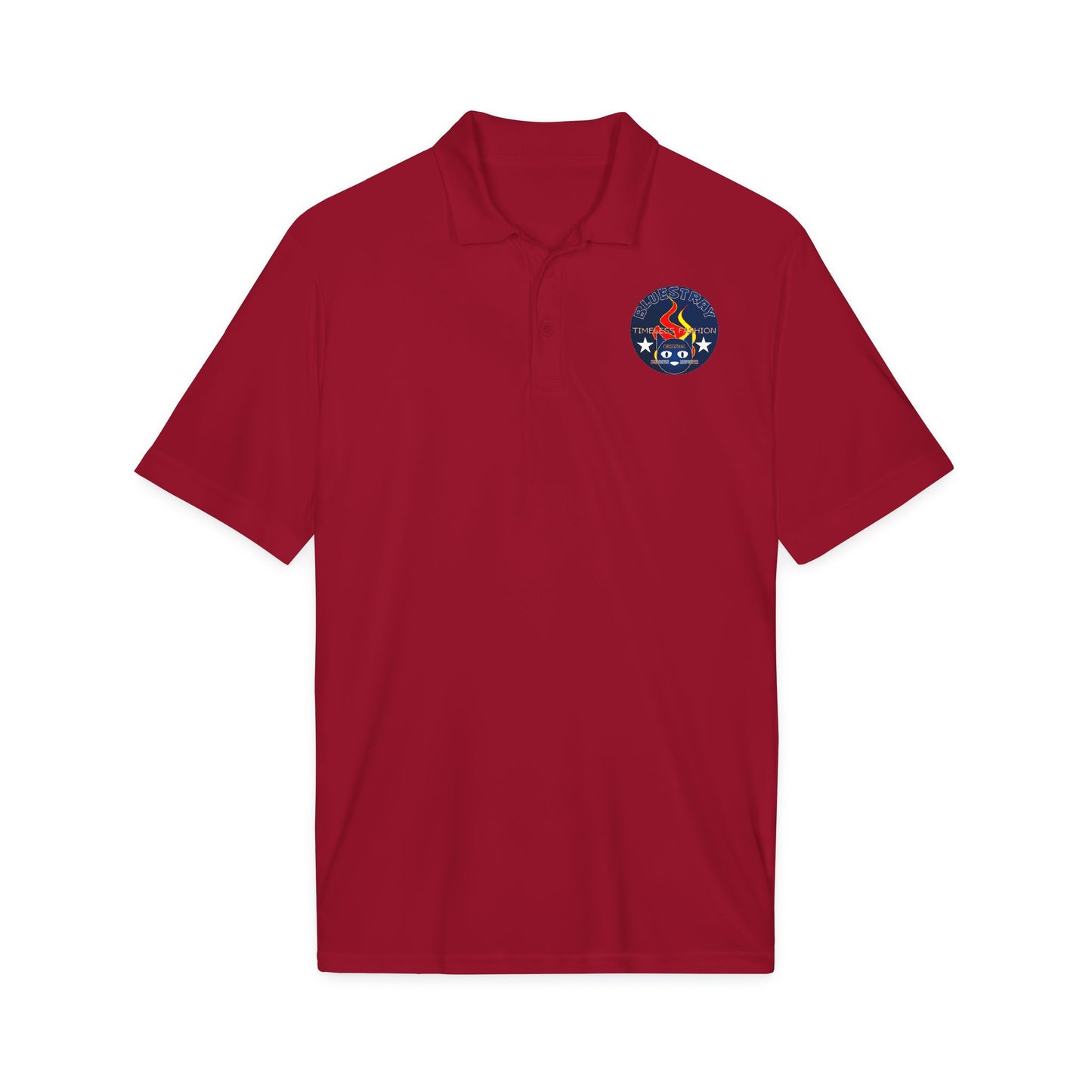 Embroidered Firefighter Patch Polo — Men’s Bluestray Performance Work Shirt