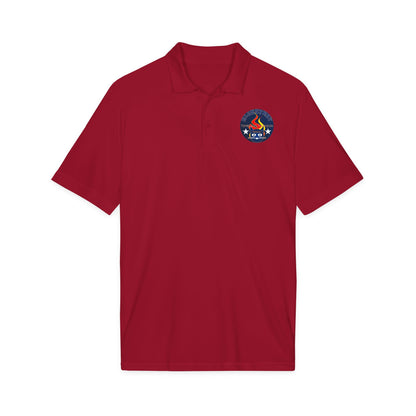 Embroidered Firefighter Patch Polo — Men’s Bluestray Performance Work Shirt