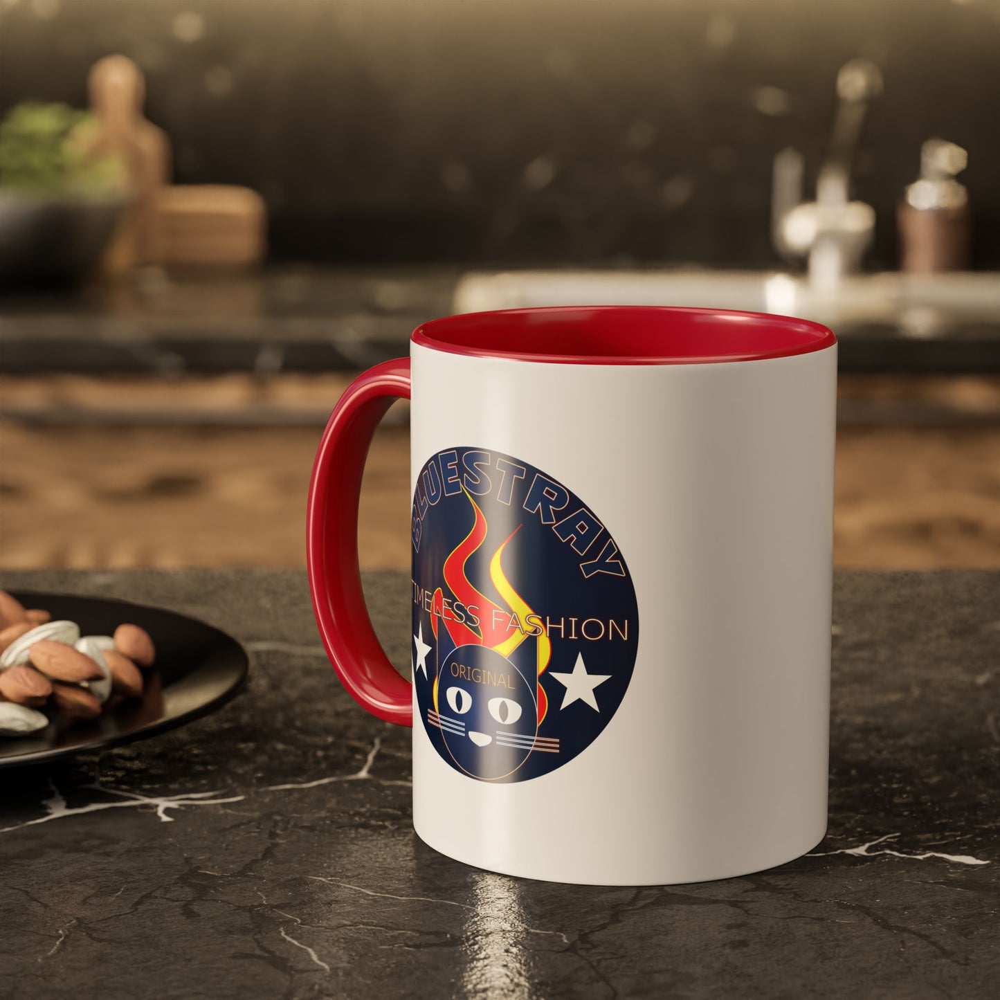Bluestray Cat Logo Mug — Colorful 11oz/15oz Ceramic Coffee Cup