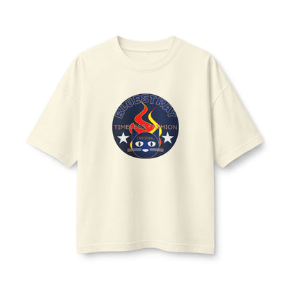 Bluestray Flame Mascot T-Shirt — Retro Campfire Logo Tee
