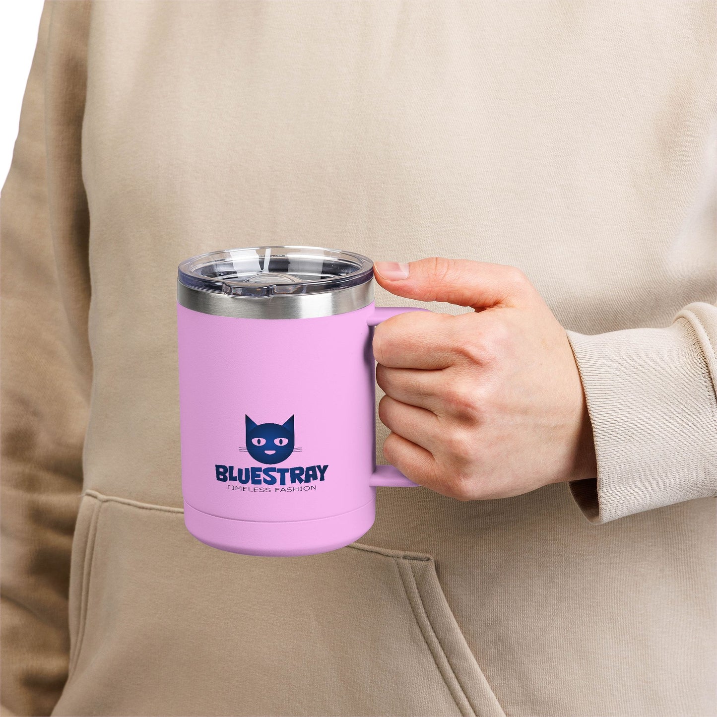 15oz Insulated Mug — Bluestray Cat Logo Travel Tumbler