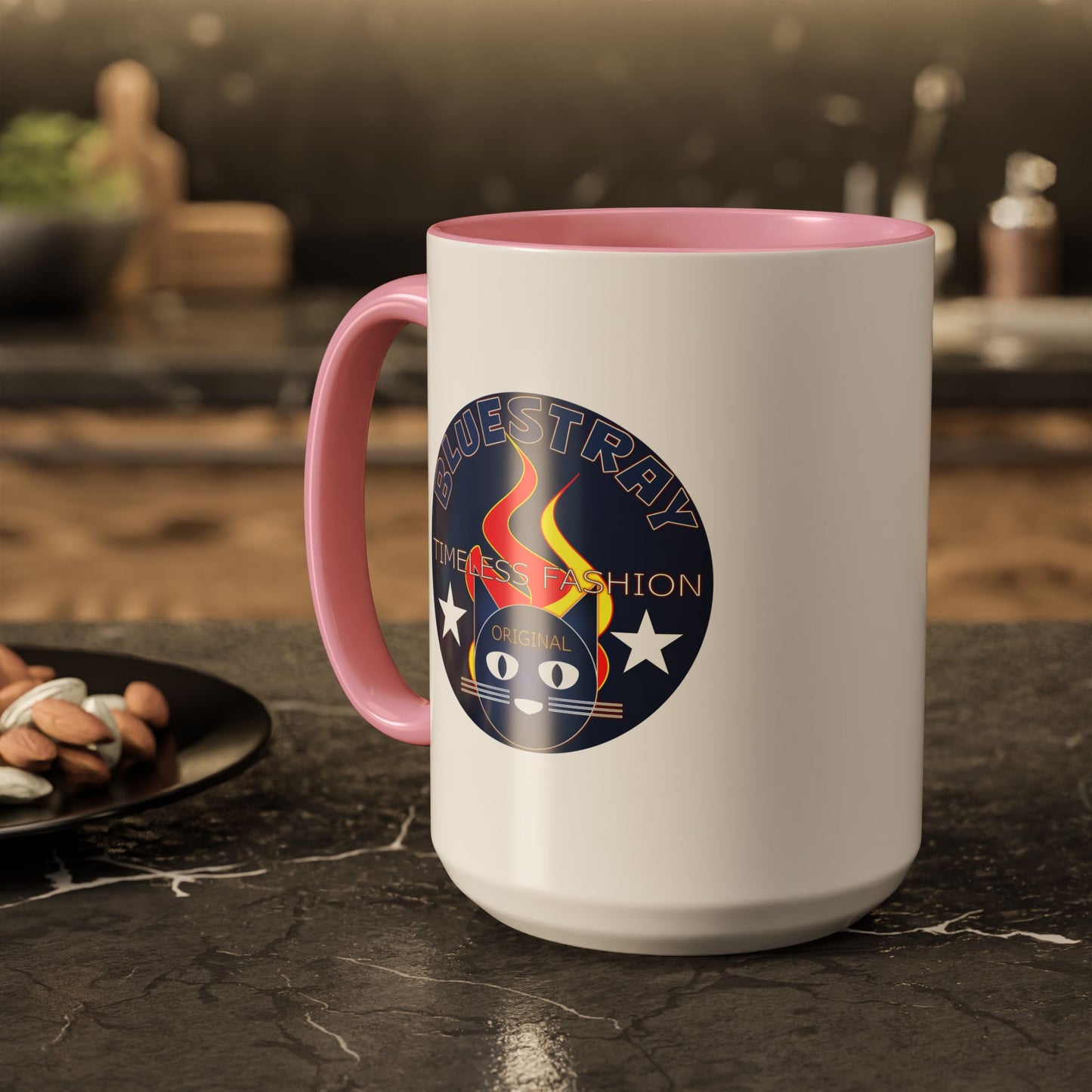 Bluestray Cat Logo Mug — Colorful 11oz/15oz Ceramic Coffee Cup