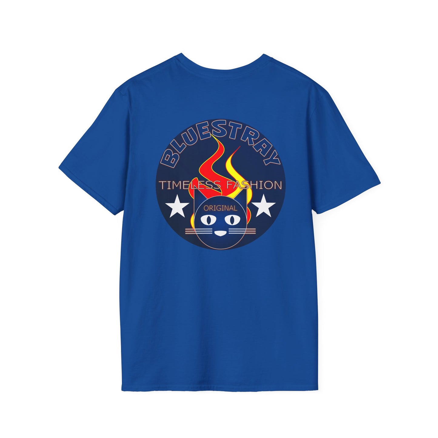 Bluestray 'Timeless Fashion' Graphic T-Shirt — Retro Flame Logo Tee